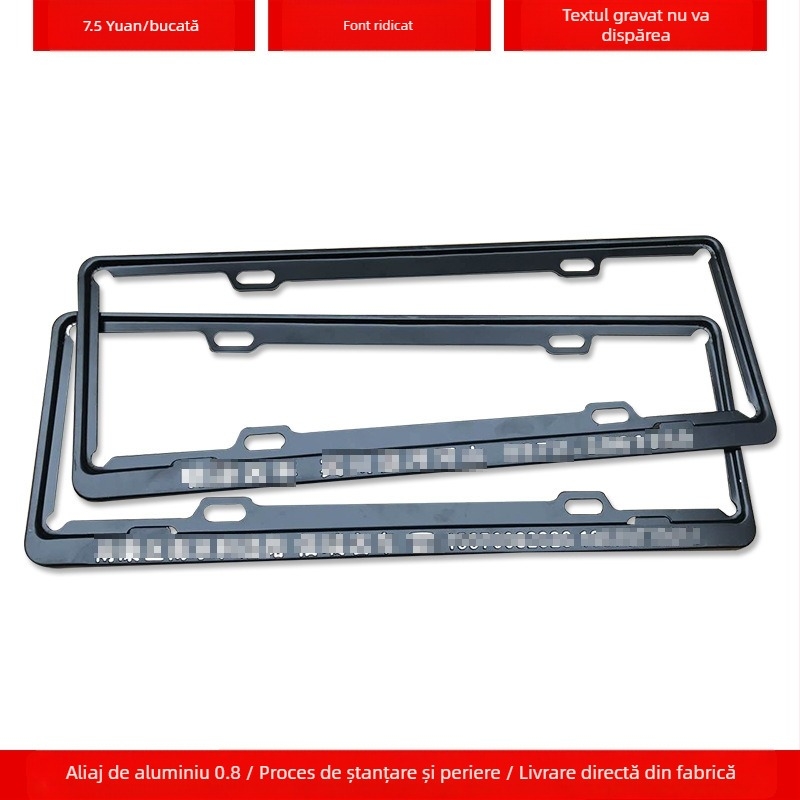 Ramă pentru plăcuța de înmatriculare din aliaj de aluminiu cu logo personalizat (Model: 4S; Material: aliaj de aluminiu, aliaj de magneziu, oțel inoxidabil; Modele compatibile: mașină mică; Număr accesoriu: 001; Brand: Bodi)
