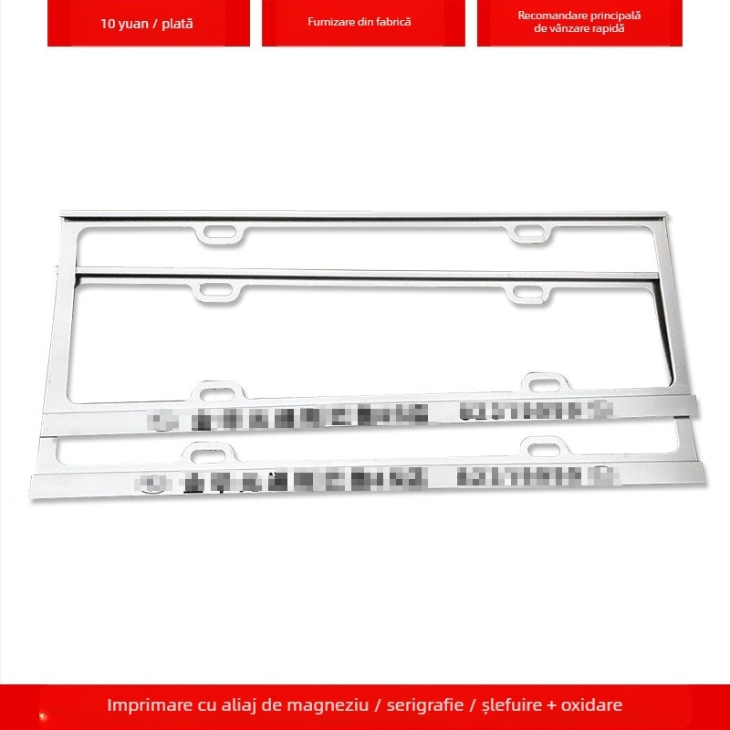 Ramă pentru plăcuța de înmatriculare din aliaj de aluminiu cu logo personalizat (Model: 4S; Material: aliaj de aluminiu, aliaj de magneziu, oțel inoxidabil; Modele compatibile: mașină mică; Număr accesoriu: 001; Brand: Bodi)