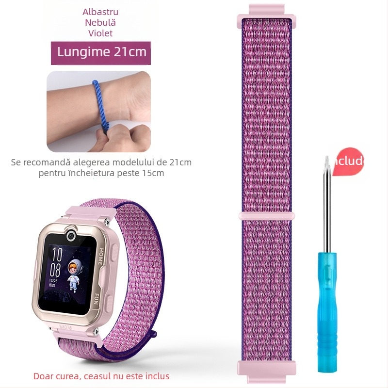 Curea pentru Huawei Kids Watch 4 Pro din nailon împletit – Stil Sport, Închidere Velcro, Lansare 2023