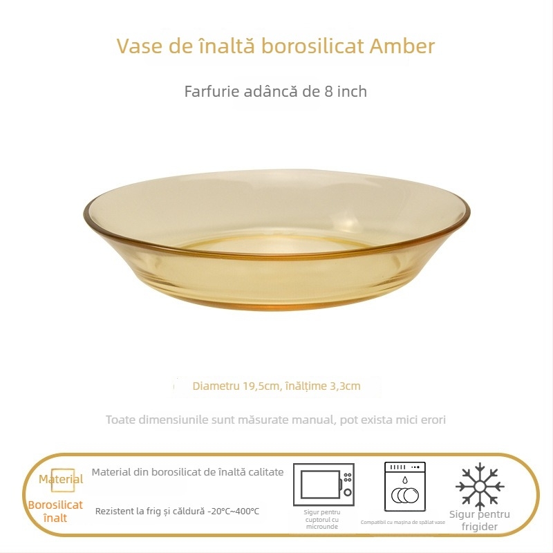 Set de veselă din sticlă cu boluri de supă cu două mânere, sticlă borosilicat de înaltă calitate, stil ușor lux, personalizare disponibilă, potrivit pentru copii, studenți, femei însărcinate, adulți și persoane în vârstă