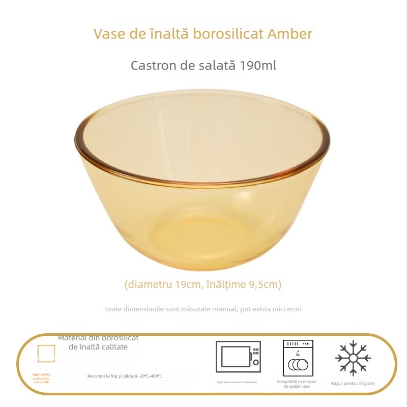 Set de veselă din sticlă cu boluri de supă cu două mânere, sticlă borosilicat de înaltă calitate, stil ușor lux, personalizare disponibilă, potrivit pentru copii, studenți, femei însărcinate, adulți și persoane în vârstă