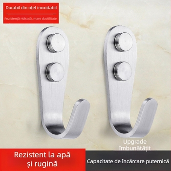 Cuier pentru haine, oțel inoxidabil întărit, cârlig simplu, model 1179, finisaj tras prin fir, pentru baie