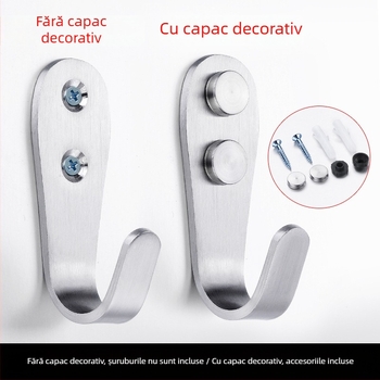 Cuier pentru haine, oțel inoxidabil întărit, cârlig simplu, model 1179, finisaj tras prin fir, pentru baie