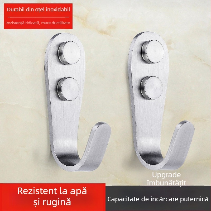 Cuier pentru haine, oțel inoxidabil întărit, cârlig simplu, model 1179, finisaj tras prin fir, pentru baie