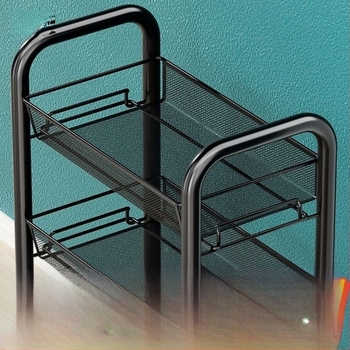 Raft de depozitare din oțel inoxidabil cu roți, 6 niveluri, mobil, pentru bucătărie și dormitor (6 niveluri; oțel inoxidabil; roți; mobil)