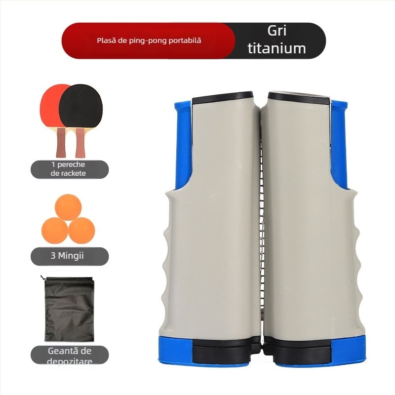 Suport pentru tenis de masă cu plasă telescopică, material ABS, 1 kg, portabil, utilizare în exterior