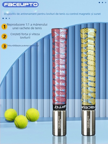 Dispozitiv de antrenament pentru lovitura de tenis cu control magnetic și feedback sonor — simulează senzația reală de lovire și îmbunătățește abilitățile de lovire; Brand: Other; Origine: Other; Categorie: Tenis; Material: floare de mătase