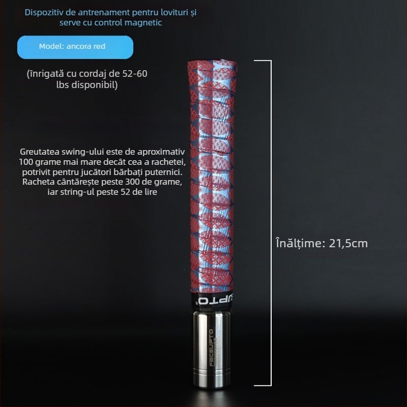 Dispozitiv de antrenament pentru lovitura de tenis cu control magnetic și feedback sonor — simulează senzația reală de lovire și îmbunătățește abilitățile de lovire; Brand: Other; Origine: Other; Categorie: Tenis; Material: floare de mătase