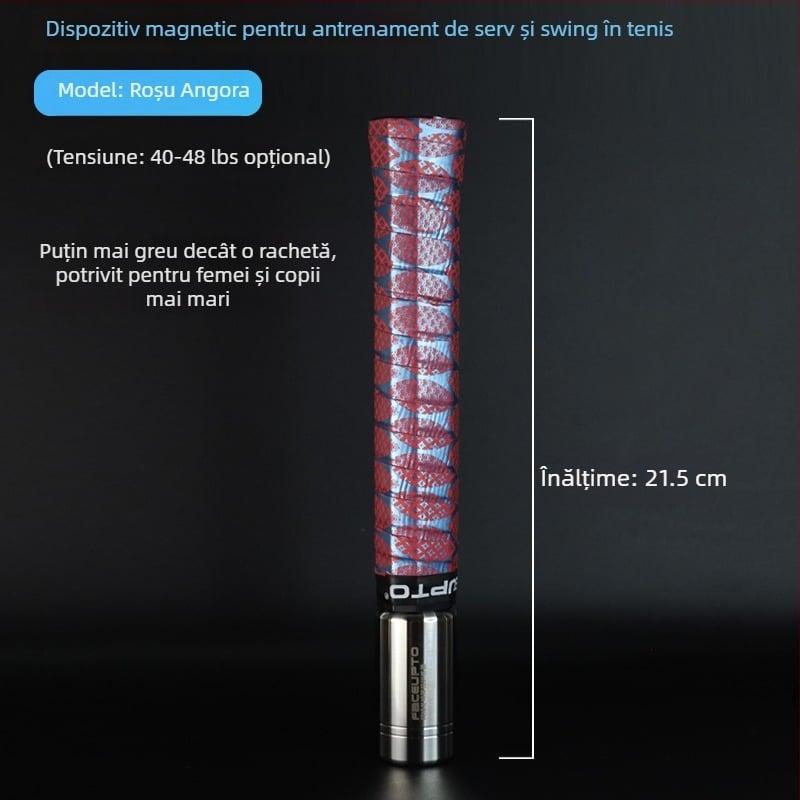 Dispozitiv de antrenament pentru lovitura de tenis cu control magnetic și feedback sonor — simulează senzația reală de lovire și îmbunătățește abilitățile de lovire; Brand: Other; Origine: Other; Categorie: Tenis; Material: floare de mătase