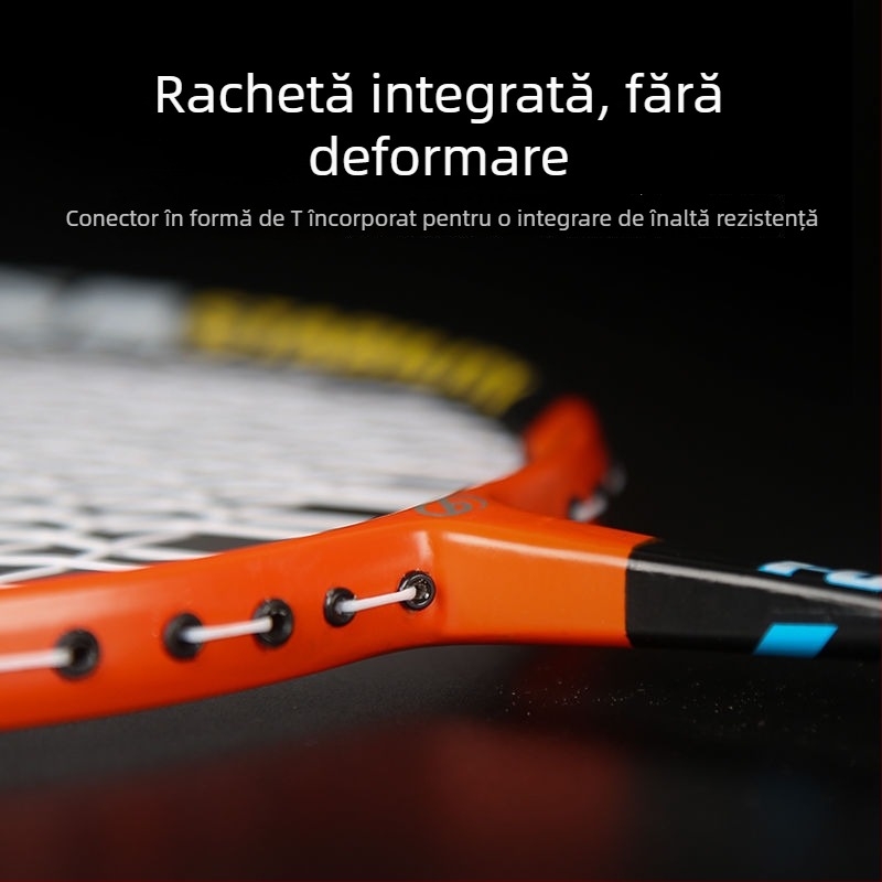 Rachetă de badminton With Zhen — ramă din aliaj de fier, 95–100 g, cap drept, coarde din fibre de mătase, potrivită pentru începători tineri