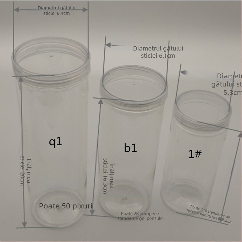 Borcan plastic cu capac pentru depozitare de pixuri și creioane – 40 de găuri, material TPE, 25 g, cod produs F879TT89MJS6T7