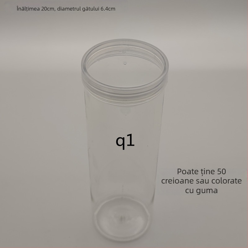 Borcan plastic cu capac pentru depozitare de pixuri și creioane – 40 de găuri, material TPE, 25 g, cod produs F879TT89MJS6T7