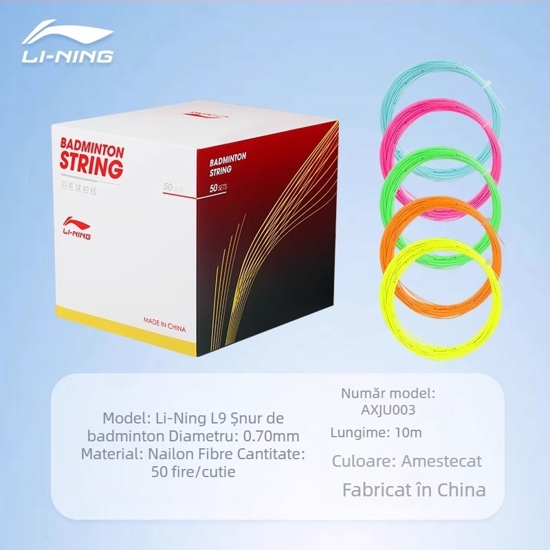 Sfoară pentru badminton pentru rachetă Li Ning – fibră de nylon, elasticitate ridicată, durabilă