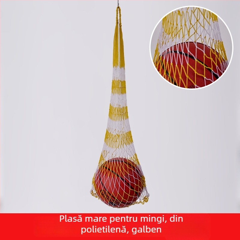 Geantă din plasă pentru stocare mingi; capacitate până la 12 mingi; material: polipropilenă, poliester, polietilenă; personalizare disponibilă; marcă Huihua; potrivită pentru baschet și alte sporturi în aer liber.