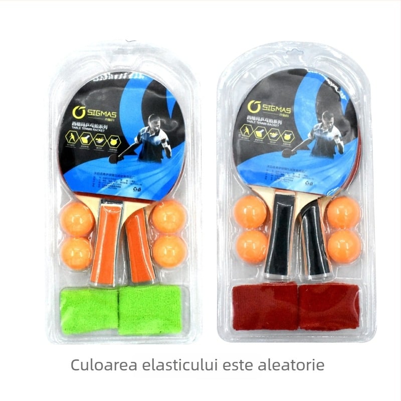 Set de rachete pentru tenis de masă pentru începători, 2 bucăți, brand Tree flower, gumă lipicioasă, priză orizontală