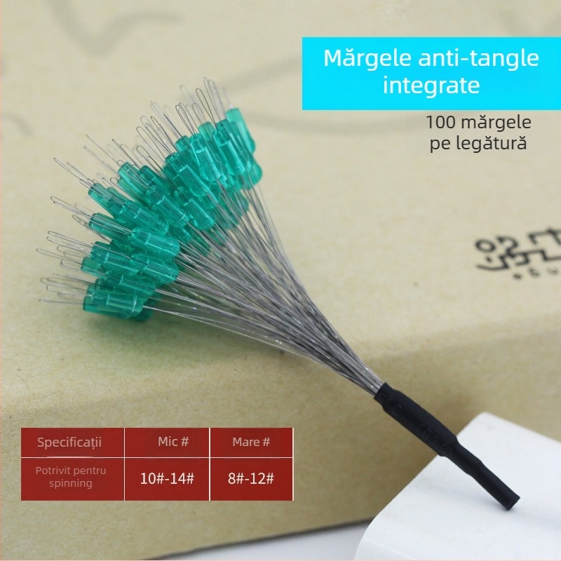 Mărgele de pescuit din silicon – anti încurcare, întărite pentru pescuit la fund (material: silicon; pachet 100 buc.)