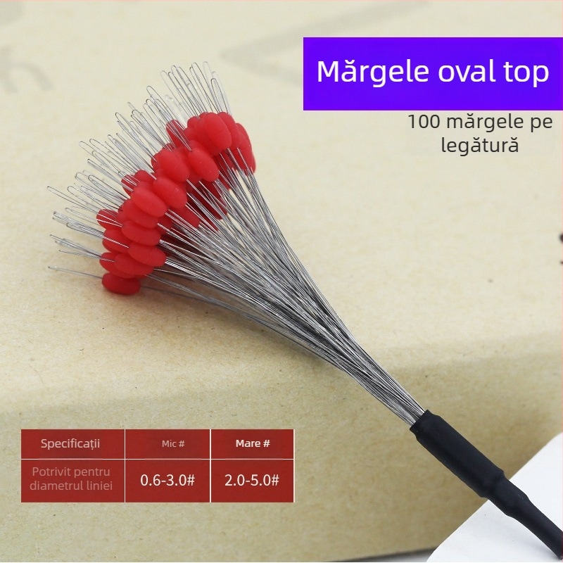 Mărgele de pescuit din silicon – anti încurcare, întărite pentru pescuit la fund (material: silicon; pachet 100 buc.)