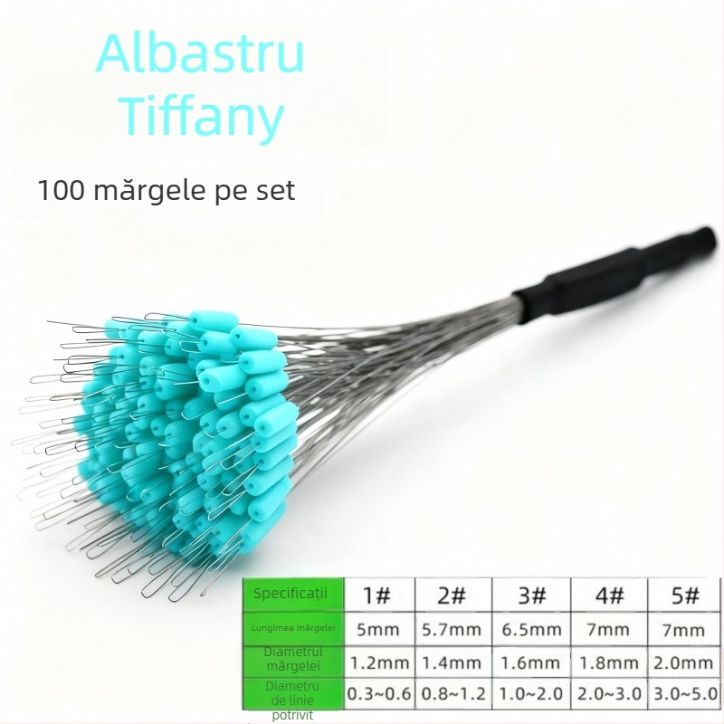 Mărgele de pescuit din silicon – anti încurcare, întărite pentru pescuit la fund (material: silicon; pachet 100 buc.)