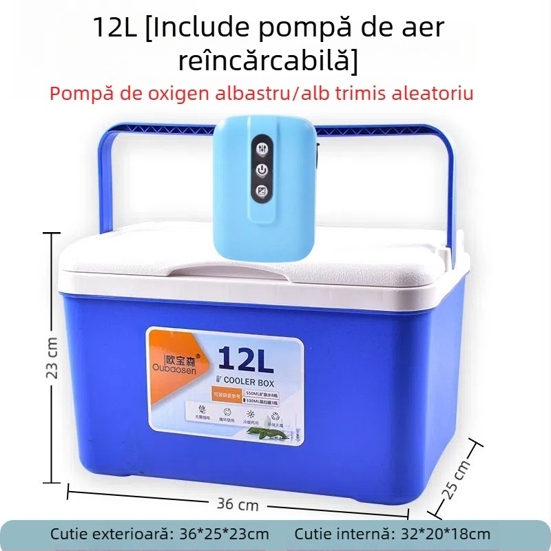 Cutie de pescuit pentru creveți cu pompă de oxigen, din plastic, capacitate 80+, fabricat în China