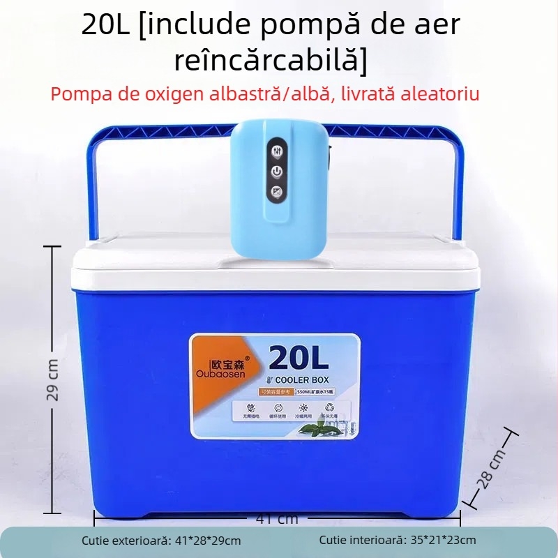 Cutie de pescuit pentru creveți cu pompă de oxigen, din plastic, capacitate 80+, fabricat în China