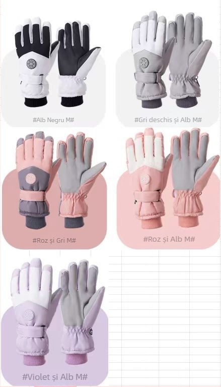 Mănuși de schi din pânză Oxford, calde, impermeabile, cu ecran tactil