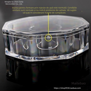 Cutie de afișare pentru bijuterii – Transparentă, antipraf, formă pătrată/rotundă, pentru brățări și mărgele Buddha