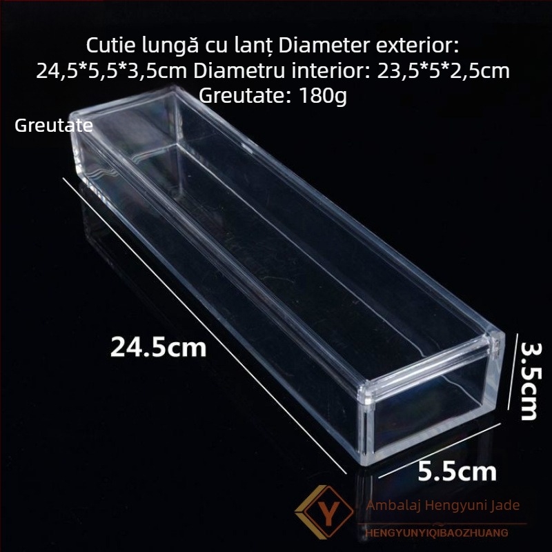 Cutie de afișare pentru bijuterii – Transparentă, antipraf, formă pătrată/rotundă, pentru brățări și mărgele Buddha