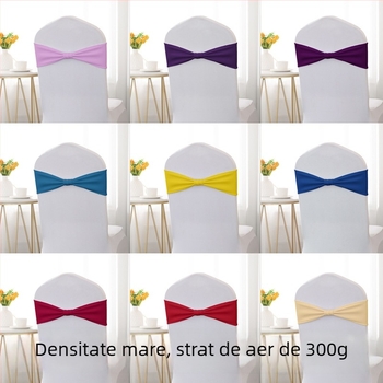 Bandă pentru spatele scaunului cu funda, fără legare – Poliester, Stil hotel, Solan