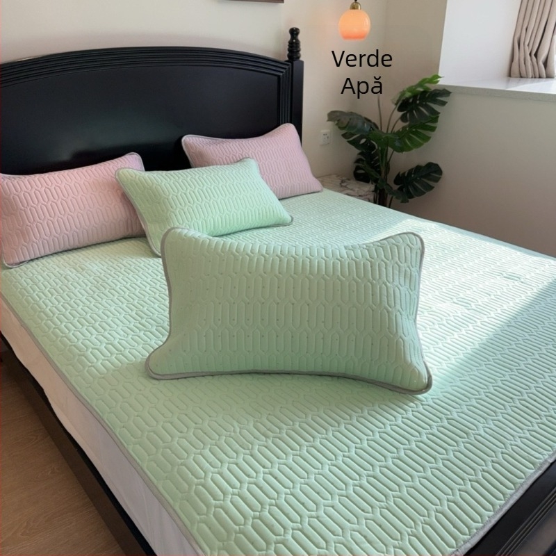 Set din latex natural, trei piese, țesătură imprimată, 80-90% latex, stil luxuos ușor