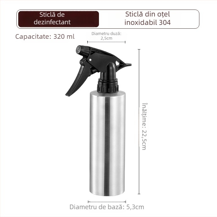 Dispenser de săpun din oțel inoxidabil 304, acționare prin apăsare, montaj pe masă, stil modern minimalist, finisaj electroplacare