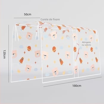 Acoperire pentru haine cu imprimeu Urs Spațial, transparent, PVC, anti-praf, pentru haine (lansare vară 2024)