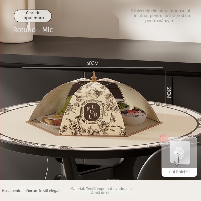 Capac izolant pentru masă de bucătărie – Demontabil și lavabil, rezistent la praf și țânțari, pliabil