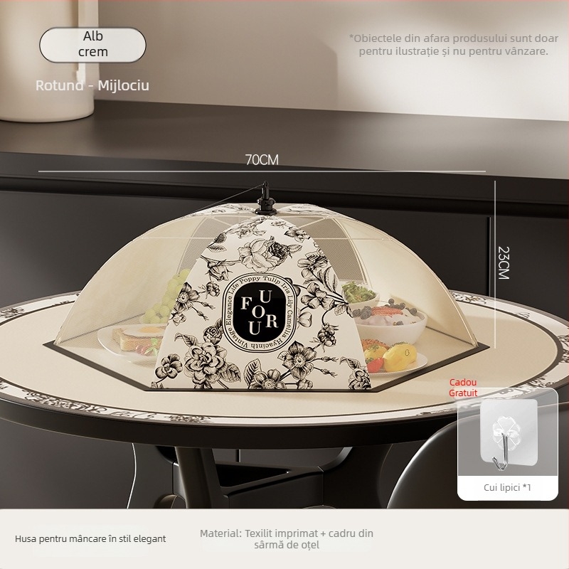 Capac izolant pentru masă de bucătărie – Demontabil și lavabil, rezistent la praf și țânțari, pliabil