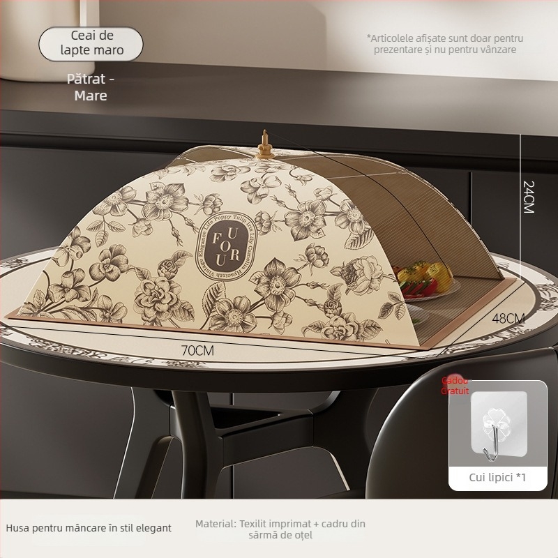 Capac izolant pentru masă de bucătărie – Demontabil și lavabil, rezistent la praf și țânțari, pliabil