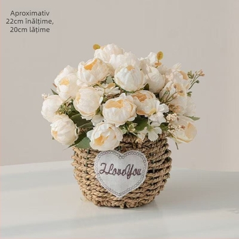 Buchet de flori artificiale cu floarea-soarelui, material de mătase, finisaj la atingere moale, decor pentru casă