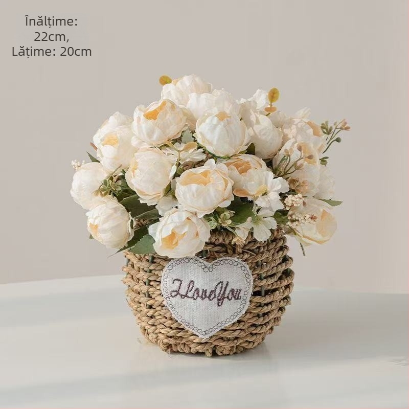 Buchet de flori artificiale cu floarea-soarelui, material de mătase, finisaj la atingere moale, decor pentru casă