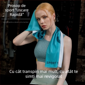 Prosop sport personalizabil cu logo, 100% poliester, absorbant pentru transpirație, senzație de răcoare, uscare rapidă