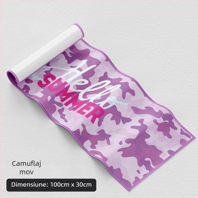 Prosop de sport pentru sală cu logo personalizat - microfibră, 160-400 g, absorbție sudoare 0-5 s, proces de imprimare, logo personalizabil