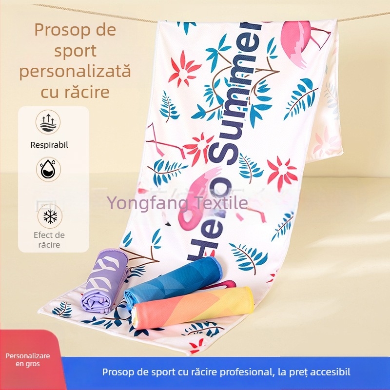 Prosop de sport din microfibră, funcție răcire, imprimare prin sublimare, 50 g, Pretty Doll