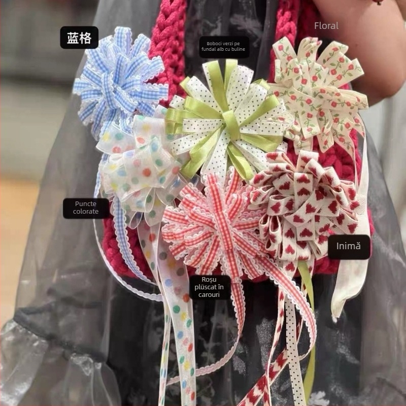 Broșă corsaj – din material textil, lucrată manual, stil feminin etnic (Lansare toamnă 2025)