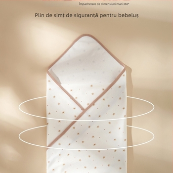 Pătură de înfășurat pentru nou-născuți, din fibră chimică, universal pentru toate anotimpurile, stil minimalist modern, sub 100 g