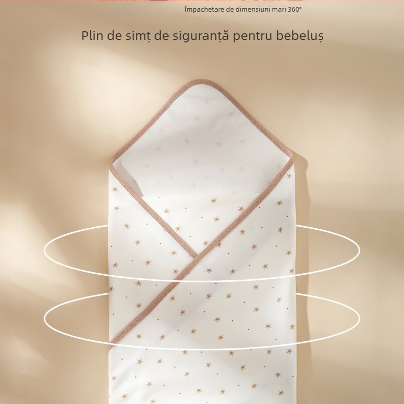 Pătură de înfășurat pentru nou-născuți, din fibră chimică, universal pentru toate anotimpurile, stil minimalist modern, sub 100 g