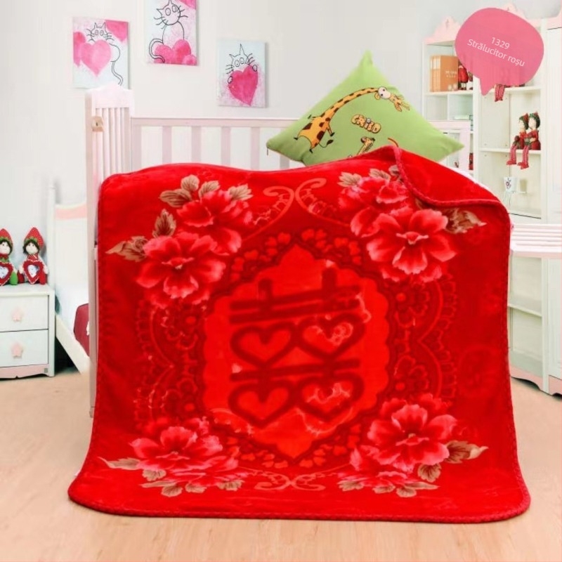 Pătură Raschel, fibră chimică, 500-800 g, pentru 1-3 ani, stil desen animat