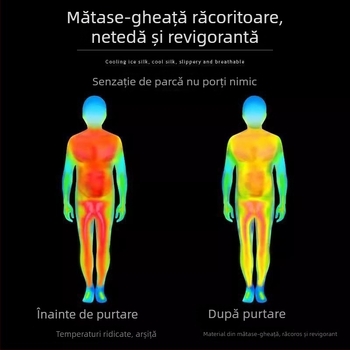 Set sport Ice Silk pentru bărbați – tricou de alergare cu uscare rapidă și șorturi lejere