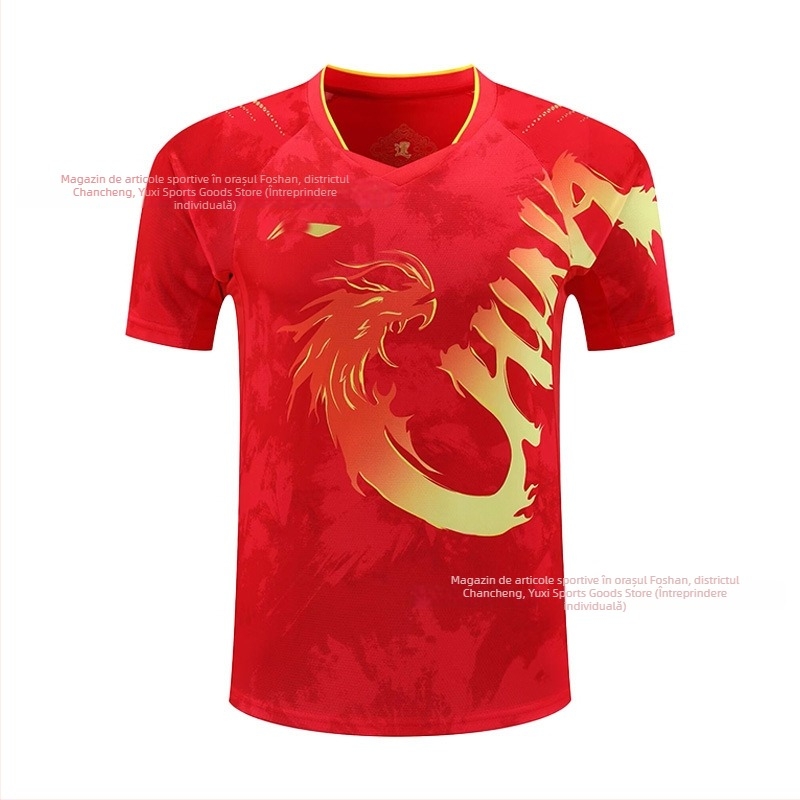 Set de antrenament pentru tenis de masă cu mâneca scurtă – Unisex, uscare rapidă din amestec poliester, 95–100% poliester, primăvară–toamnă, pentru adulți și copii