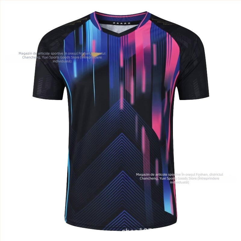 Set de antrenament pentru tenis de masă cu mâneca scurtă – Unisex, uscare rapidă din amestec poliester, 95–100% poliester, primăvară–toamnă, pentru adulți și copii