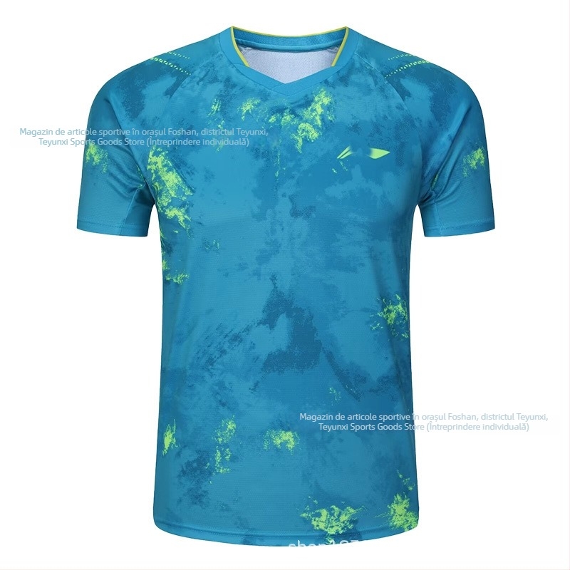 Set de antrenament pentru tenis de masă cu mâneca scurtă – Unisex, uscare rapidă din amestec poliester, 95–100% poliester, primăvară–toamnă, pentru adulți și copii