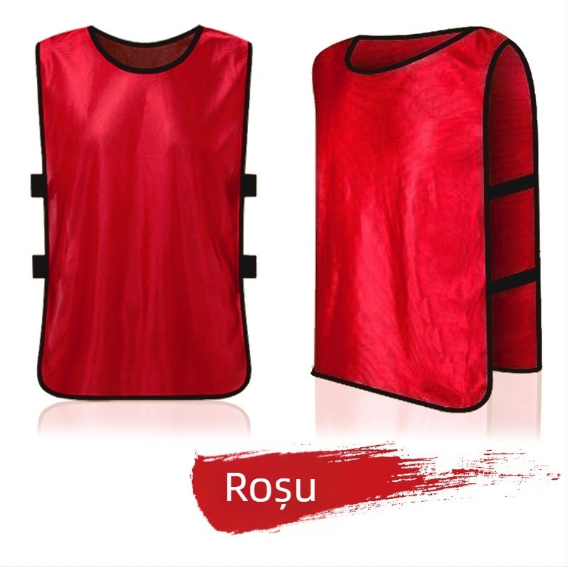 Vestă de antrenament pentru echipe de fotbal – unisex, poliester, pregătită pentru imprimare într-un design monocrom, pentru toate sezoanele, marcă re-huo