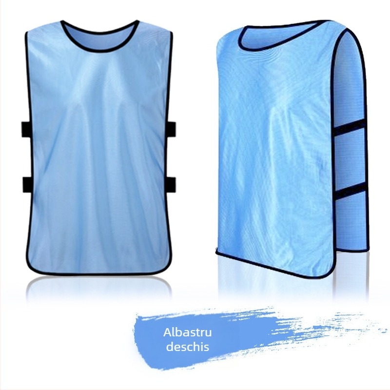 Vestă de antrenament pentru echipe de fotbal – unisex, poliester, pregătită pentru imprimare într-un design monocrom, pentru toate sezoanele, marcă re-huo