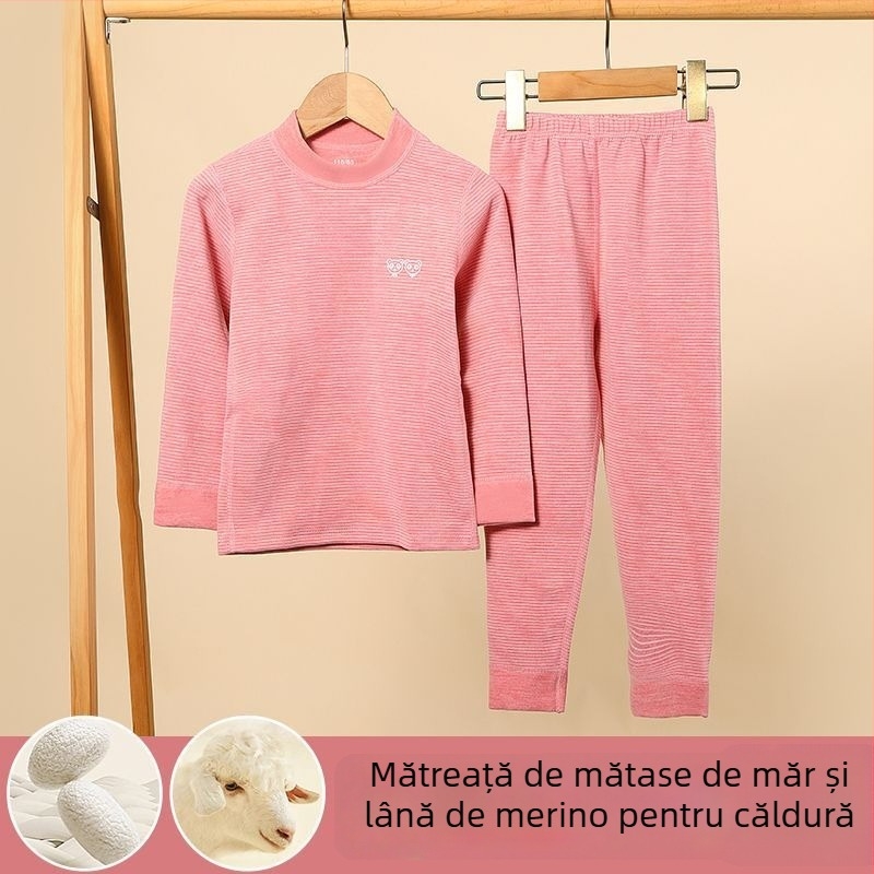 Set termic pentru copii cu guler mediu (sus și jos) pentru băieți și fete